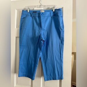 Women’s blue capri trousers 14